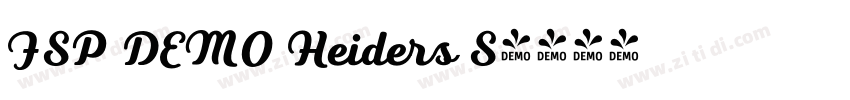 FSP DEMO Heiders S字体转换 FSP DEMO Heiders S字体转换